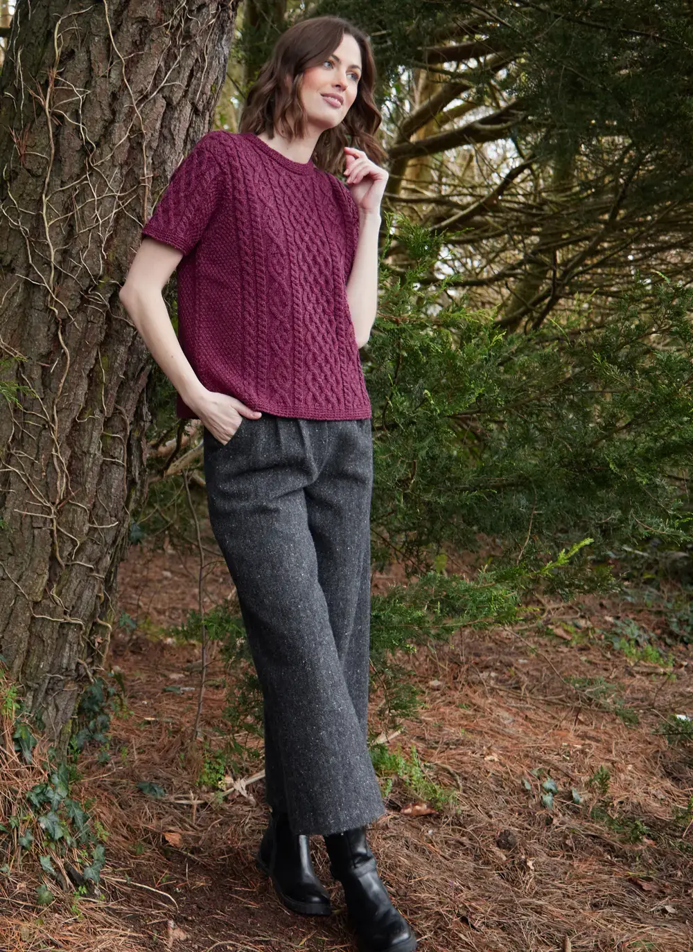 Molly T-Shirt Aran Sweater